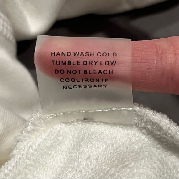 NWT SugarLips White Floral Embroidered Tie Front Long Sleeve Sweatshirt Size Sm - Picture 7 of 7